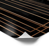 Art Deco Metallic Geometric Elegance Poster (Ecke)