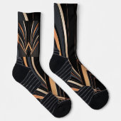 Art Deco Metallic Geometric Elegance Socken (Rechts)