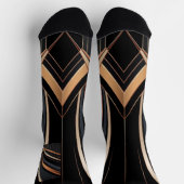 Art Deco Metallic Geometric Elegance Socken (Oben)