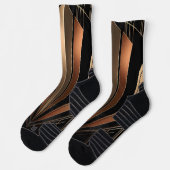 Art Deco Metallic Geometric Elegance Socken (Links)