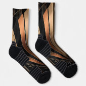 Art Deco Metallic Geometric Elegance Socken (Rechts)