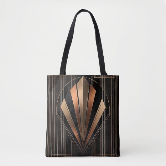 Art Deco Metallic Geometric Elegance Tasche (Vorderseite)
