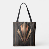 Art Deco Metallic Geometric Elegance Tasche (Rückseite)