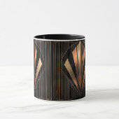 Art Deco Metallic Geometric Elegance Tasse (Zentrum)