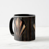 Art Deco Metallic Geometric Elegance Tasse (Vorderseite Links)