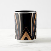 Art Deco Metallic Geometric Elegance Tasse (Zentrum)