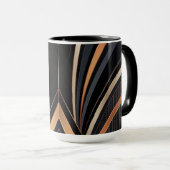Art Deco Metallic Geometric Elegance Tasse (VorderseiteRechts)