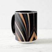 Art Deco Metallic Geometric Elegance Tasse (Vorderseite Links)