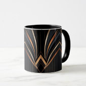 Art Deco Metallic Geometric Elegance Tasse (VorderseiteRechts)