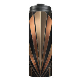 Art Deco Metallic Geometric Elegance Thermosbecher