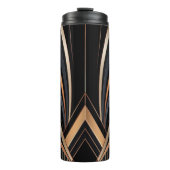 Art Deco Metallic Geometric Elegance Thermosbecher (Vorderseite)