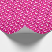 Art Deco Metallic Geometric - Fuchsia Pink Geschenkpapier (Ecke)