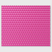 Art Deco Metallic Geometric - Fuchsia Pink Geschenkpapier (Flach)