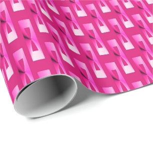 Art Deco Metallic Geometric - Fuchsia Pink Geschenkpapier