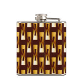 Art Deco Metallic Geometric - Gold und Schokolade Flachmann (Rückseite)