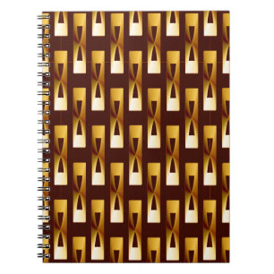 Art Deco Metallic Geometric - Gold und Schokolade Notizblock