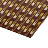 Art Deco Metallic Geometric - Gold und Schokolade Schneidebrett (Ecke)