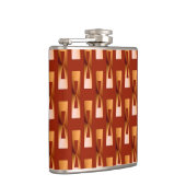 Art Deco Metallic Geometric - Kupfer und Rost Flachmann (Rechts)