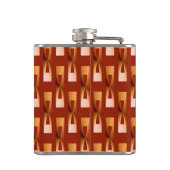 Art Deco Metallic Geometric - Kupfer und Rost Flachmann (Rückseite)