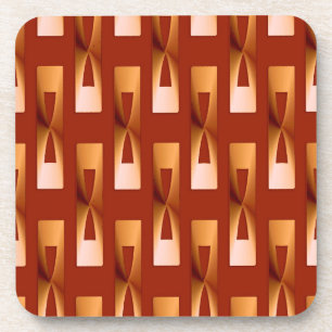 Art Deco Metallic Geometric - Kupfer und Rost Getränkeuntersetzer