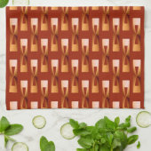 Art Deco Metallic Geometric - Kupfer und Rost Handtuch (Gefaltet)