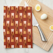 Art Deco Metallic Geometric - Kupfer und Rost Handtuch (Viertel Falte)