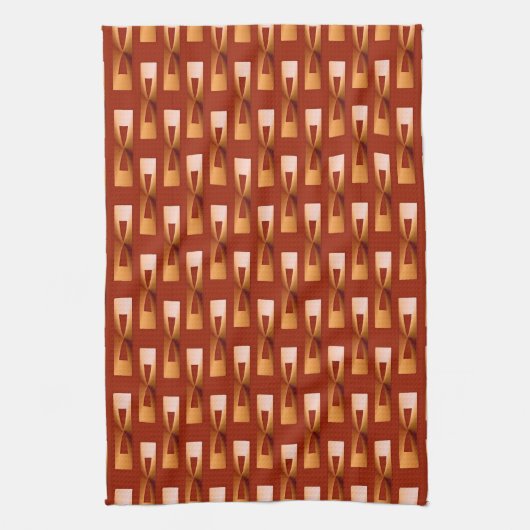 Art Deco Metallic Geometric - Kupfer und Rost Handtuch (Vertikal)