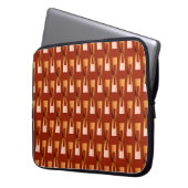 Art Deco Metallic Geometric - Kupfer und Rost Laptopschutzhülle (Vorderseite Links)