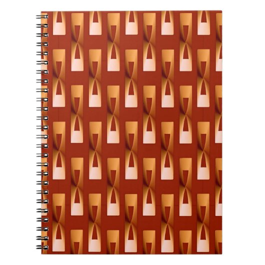 Art Deco Metallic Geometric - Kupfer und Rost Notizblock (Vorderseite)