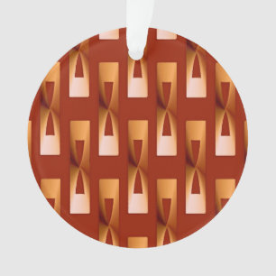 Art Deco Metallic Geometric - Kupfer und Rost Ornament