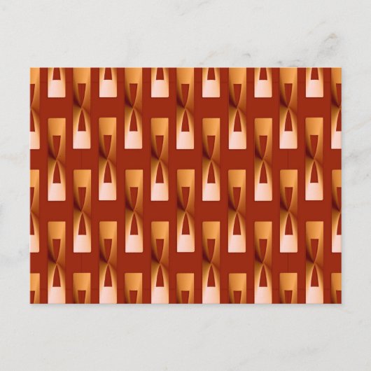 Art Deco Metallic Geometric - Kupfer und Rost Postkarte (Vorderseite)