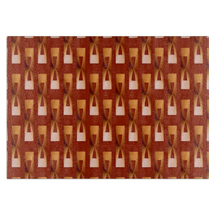Art Deco Metallic Geometric - Kupfer und Rost Schneidebrett