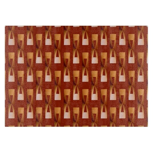 Art Deco Metallic Geometric - Kupfer und Rost Schneidebrett (Vorderseite)