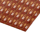Art Deco Metallic Geometric - Kupfer und Rost Schneidebrett (Ecke)