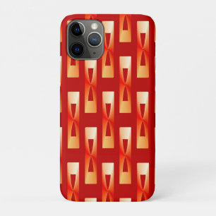 Art Deco Metallic Geometric - Rot und Koralle iPhone 11 Pro Hülle