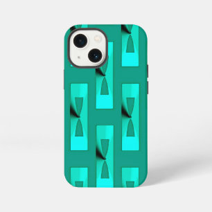 Art Deco Metallisch Geometrisch - Pfau und Teal iPhone Hülle