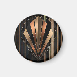 Art Deco Metallische Geometrische Eleganz Magnet