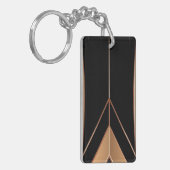 Art Deco Metallische Geometrische Eleganz Schlüsselanhänger (Vorderseite links)