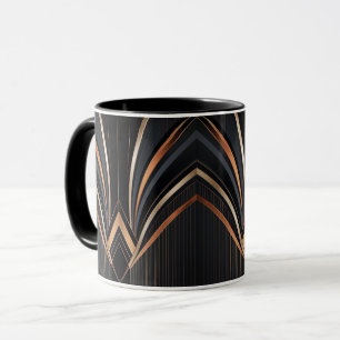 Art Deco Metallische Geometrische Eleganz Tasse