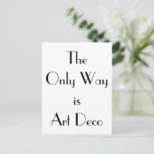 Art-Deco-Methode nur Typografie Postkarte (Stehend Vorderseite)