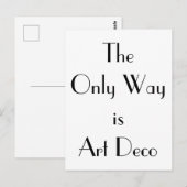 Art-Deco-Methode nur Typografie Postkarte (Vorne/Hinten)