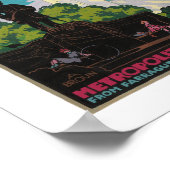 Art Deco Metropolitan Gebäude NYC Travel Poster (Ecke)