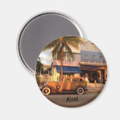 Art Deco Miami Beach Magnet (Vorderseite/Rückseite)