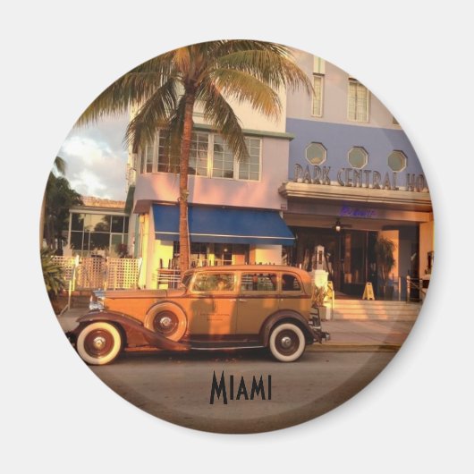 Art Deco Miami Beach Magnet (Vorne)