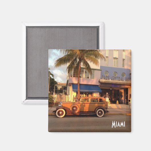 Art Deco Miami Beach Magnet (Vorderseite/Rückseite)