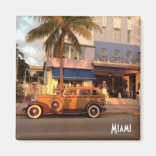 Art Deco Miami Beach Magnet (Vorne)