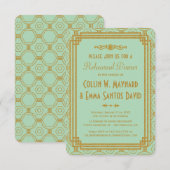 Art Deco Mini Probe Dinner Einladung (Vorne/Hinten)