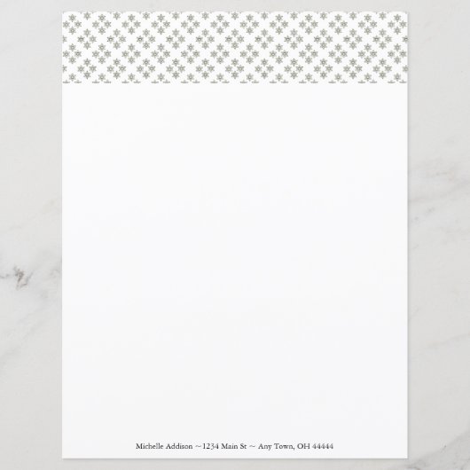 Art Deco Mini Stars Personalisiertes Blatt (Vorderseite)