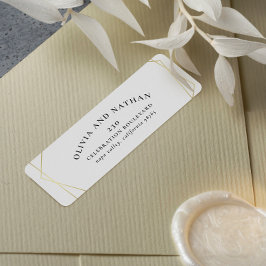 Art Deco Minimalistische geometrische Rücksendeadr