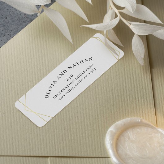 Art Deco Minimalistische geometrische Rücksendeadr